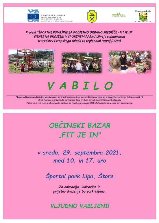 Občinski bazar Fit je in